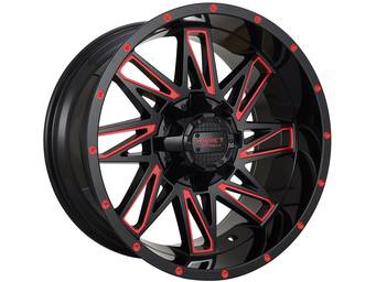 Impact Off-Road Gloss Black & Red 814 Wheels