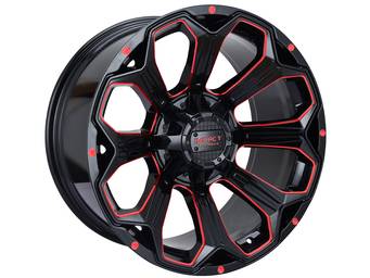 Impact Off-Road Gloss Black & Red 817 Wheels