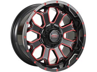 Impact Off-Road Gloss Black & Red 818 Wheels