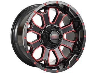 Impact Off-Road Gloss Black & Red 818 Wheels