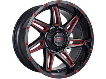 Impact Off-Road Gloss Black & Red 820 Wheels