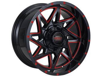 Impact Off-Road Gloss Black & Red 821 Wheels