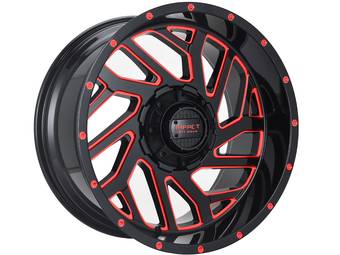 Impact Off-Road Gloss Black & Red 823 Wheels