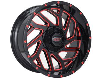 Impact Off-Road Gloss Black & Red 823 Wheels