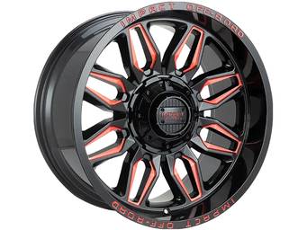 Impact Off-Road Gloss Black & Red 827 Wheels