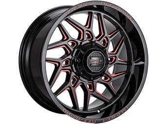 Impact Off-Road Gloss Black & Red 829 Wheels