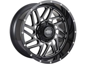 Impact Off-Road Milled Gloss Black 808 Wheels