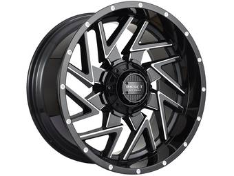 Impact Off-Road Milled Gloss Black 809 Wheels