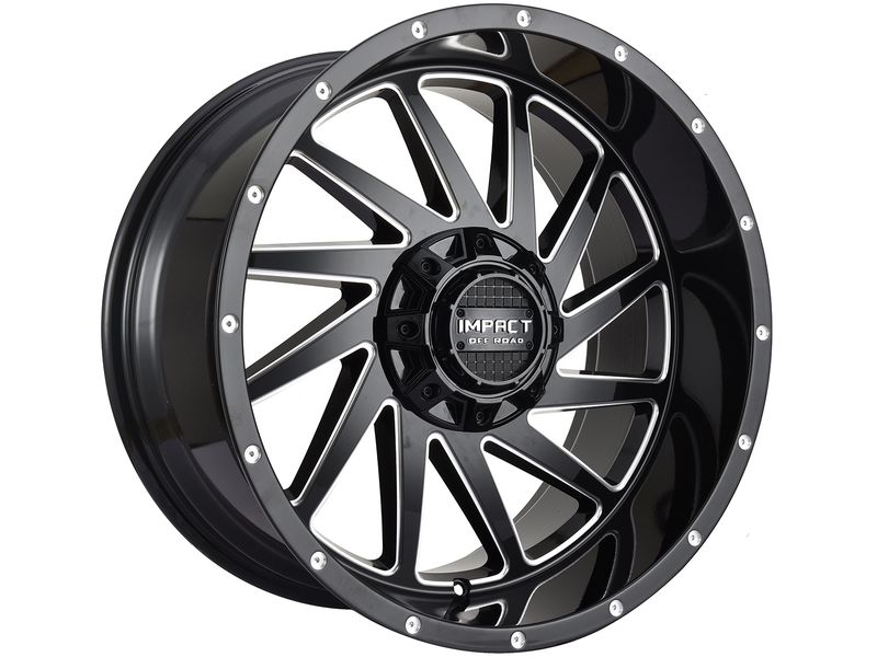 Impact Off Road Milled Gloss Black Wheels Havoc Offroad