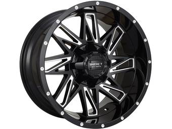 Impact Off-Road Milled Gloss Black 814 Wheels