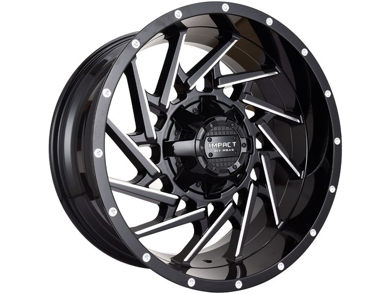 Impact Off-Road Milled Gloss Black 816 Wheels | Havoc Offroad