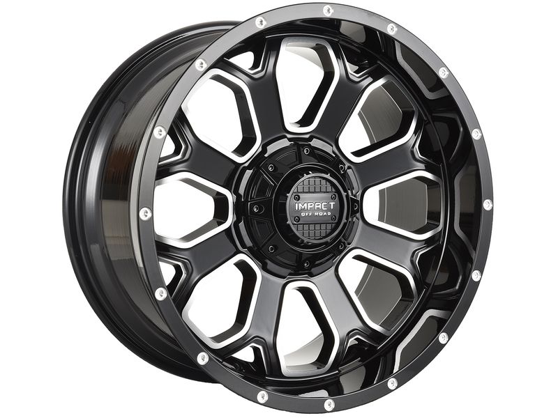 Impact Off-Road Milled Gloss Black 818 Wheels | Havoc Offroad