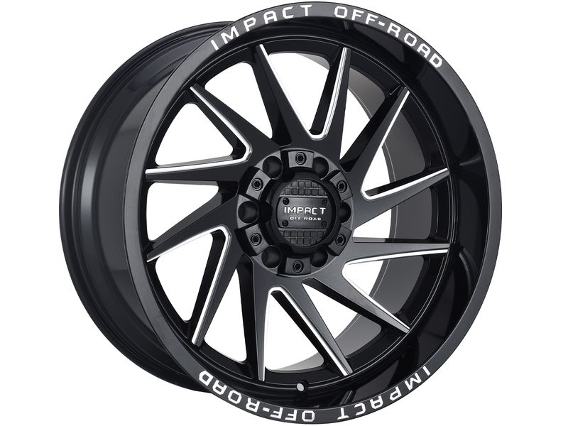 Impact Off-Road Milled Gloss Black 824 Wheels | Havoc Offroad