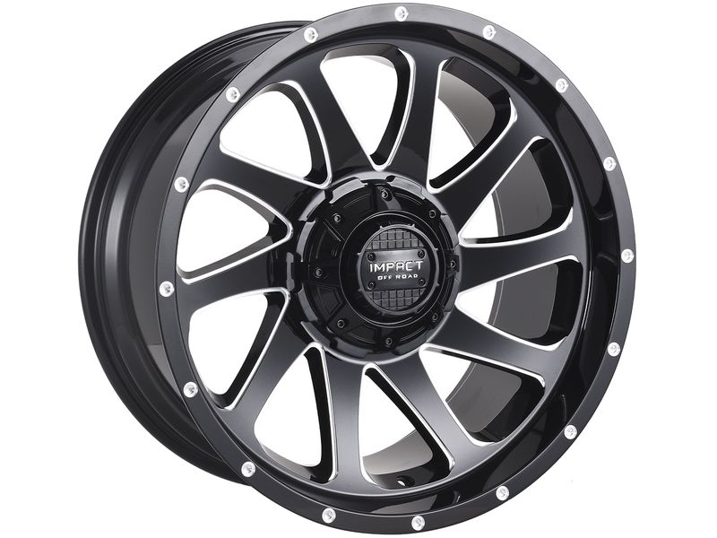 Impact OffRoad Milled Gloss Black 825 Wheels Havoc Offroad