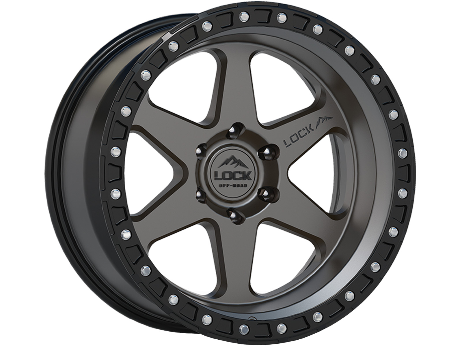 Lock Off-Road Grey Olympus Wheel OLYMPUS-2157MGMBR | Havoc Offroad