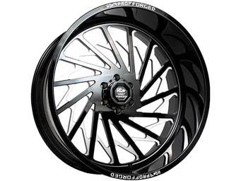 Luxxx HD Forged Milled Gloss Black Pro 8 Hawker Wheel