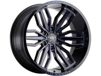 Luxxx HD Gloss Black & Blue LHD21 Wheel