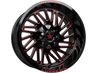 Luxxx HD Gloss Black & Red LHD19 Wheel