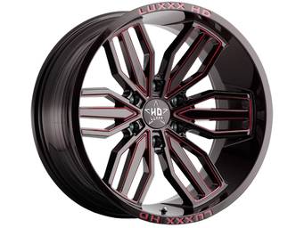 Luxxx HD Gloss Black & Red LHD21 Wheel