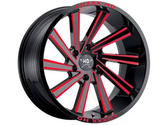 Luxxx HD Gloss Black & Red LHD22 Wheel