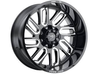 Luxxx HD Milled Gloss Black LHD18 Wheel