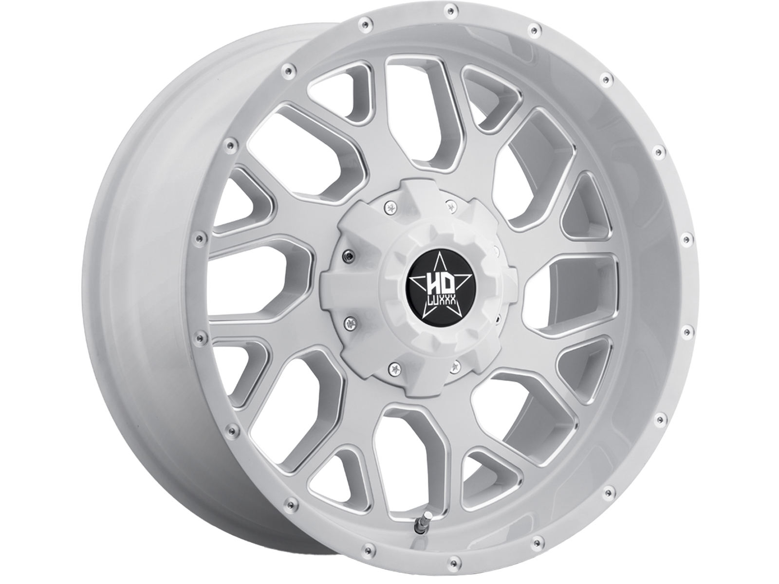 Luxxx HD Milled White LHD8 Wheel LHD8201061351397-18G-M1 | Havoc