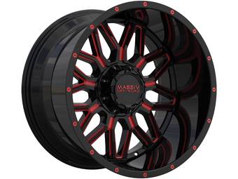 Massiv Off-Road Gloss Black & Red OR-1 Wheels