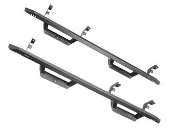 thumbnail image 2 of Speed Daddy Nerf Bars For 2019-2024 Ram 1500 Quad Cab – 6.75” Flat Side Steps, Chrome/Black, 450 Lb Capacity 2 of 5