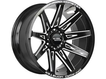 Off-Road Monster Milled Gloss Black M25 Wheel