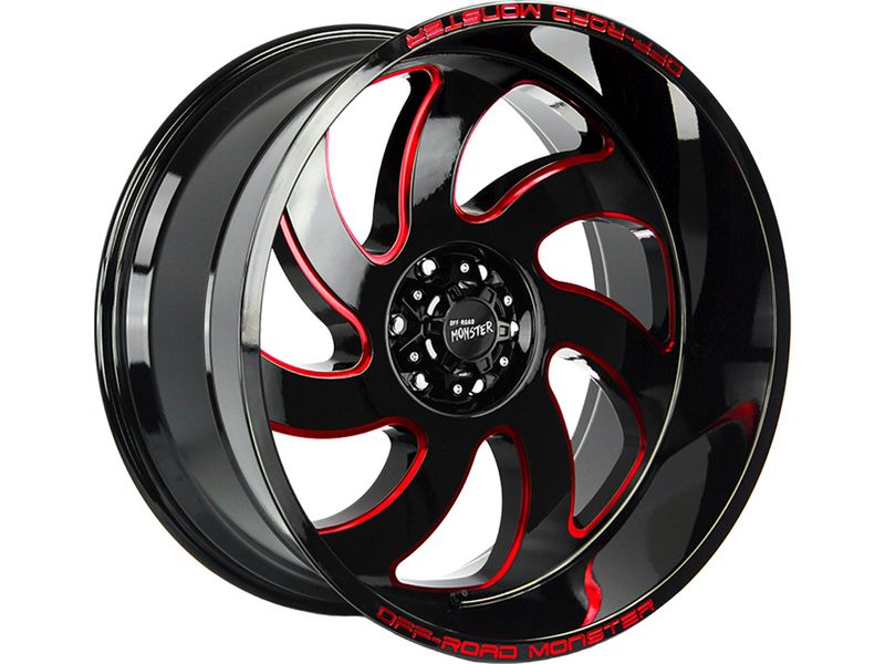 Off-Road Monster Black & Red M07 Wheels | Havoc Offroad