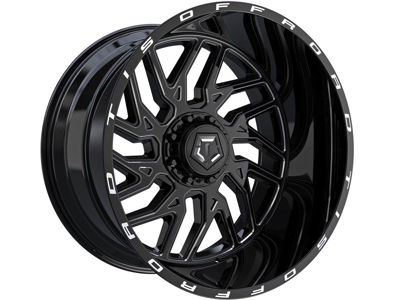 TIS Milled Gloss Black 544 Wheel 544BM-2128144 | Havoc Offroad