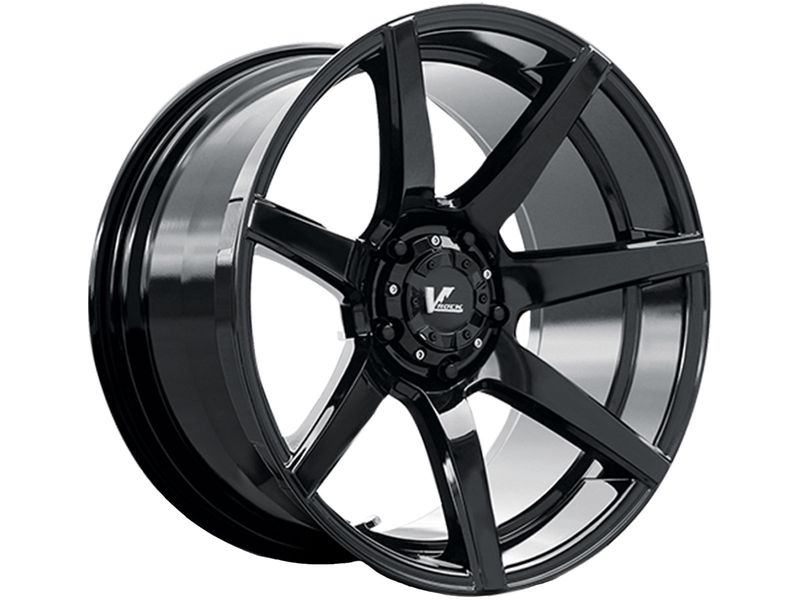 V-Rock Gloss Black VR8 Extractor Wheels | Havoc Offroad