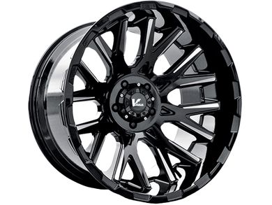 V-Rock Milled Gloss Black VR10X Recoil Wheel VR10-2218244GBM