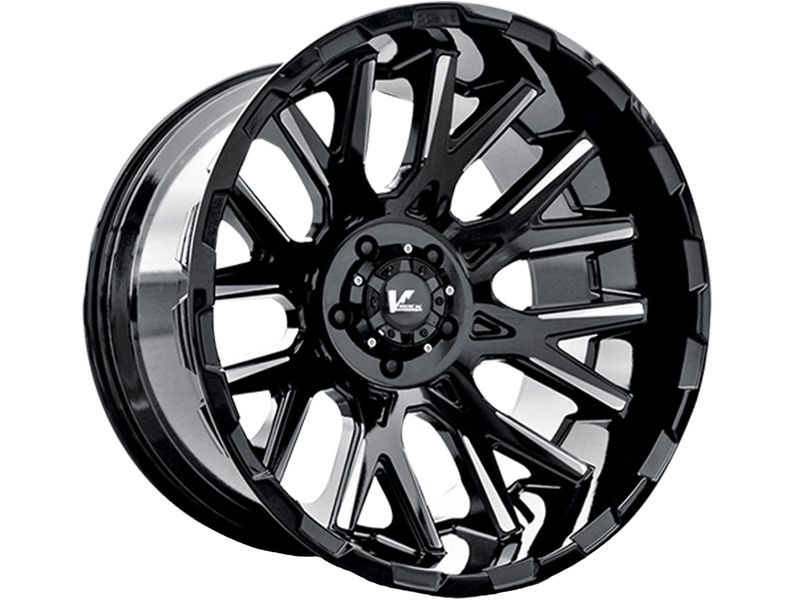 V-Rock Milled Gloss Black VR10X Recoil Wheel VR10-2218244GBM