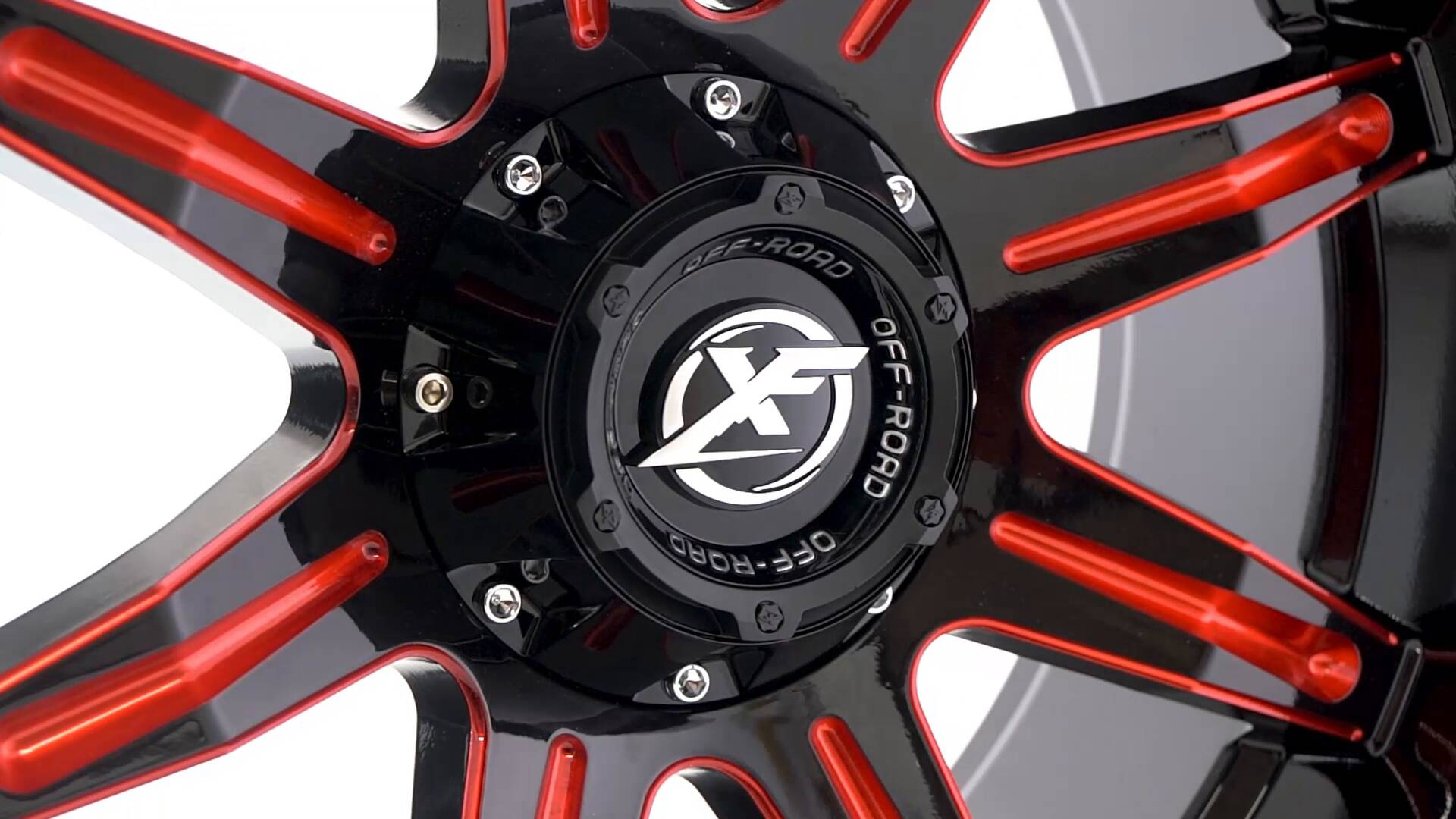 XF Offroad Gloss Black Red XF 215 Wheels Promo