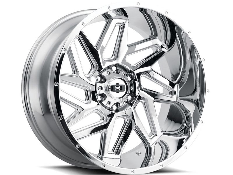 プリティー Vision Chrome Spyder Wheel 361-22481C-76 | Havoc Offroad