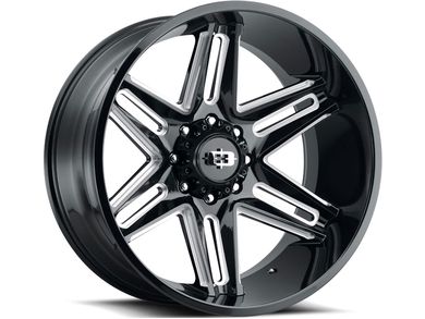 Vision Milled Gloss Black Razor Wheel 363-20087GBMS-25 | Havoc Offroad