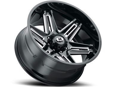 Vision Milled Gloss Black Razor Wheel 363-20087GBMS-25 | Havoc Offroad