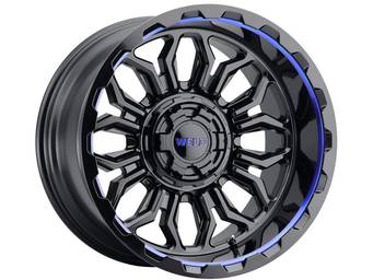 Weld Off-Road Gloss Black & Blue Flare Wheel