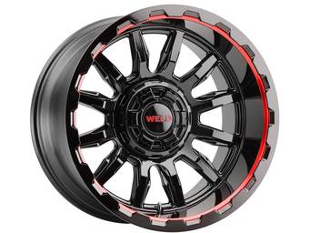 Weld Off-Road Gloss Black & Red Gauntlet Wheel