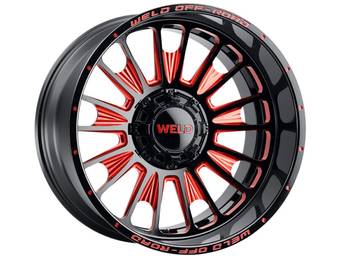 Weld Off-Road Gloss Black & Red Scorch Wheel