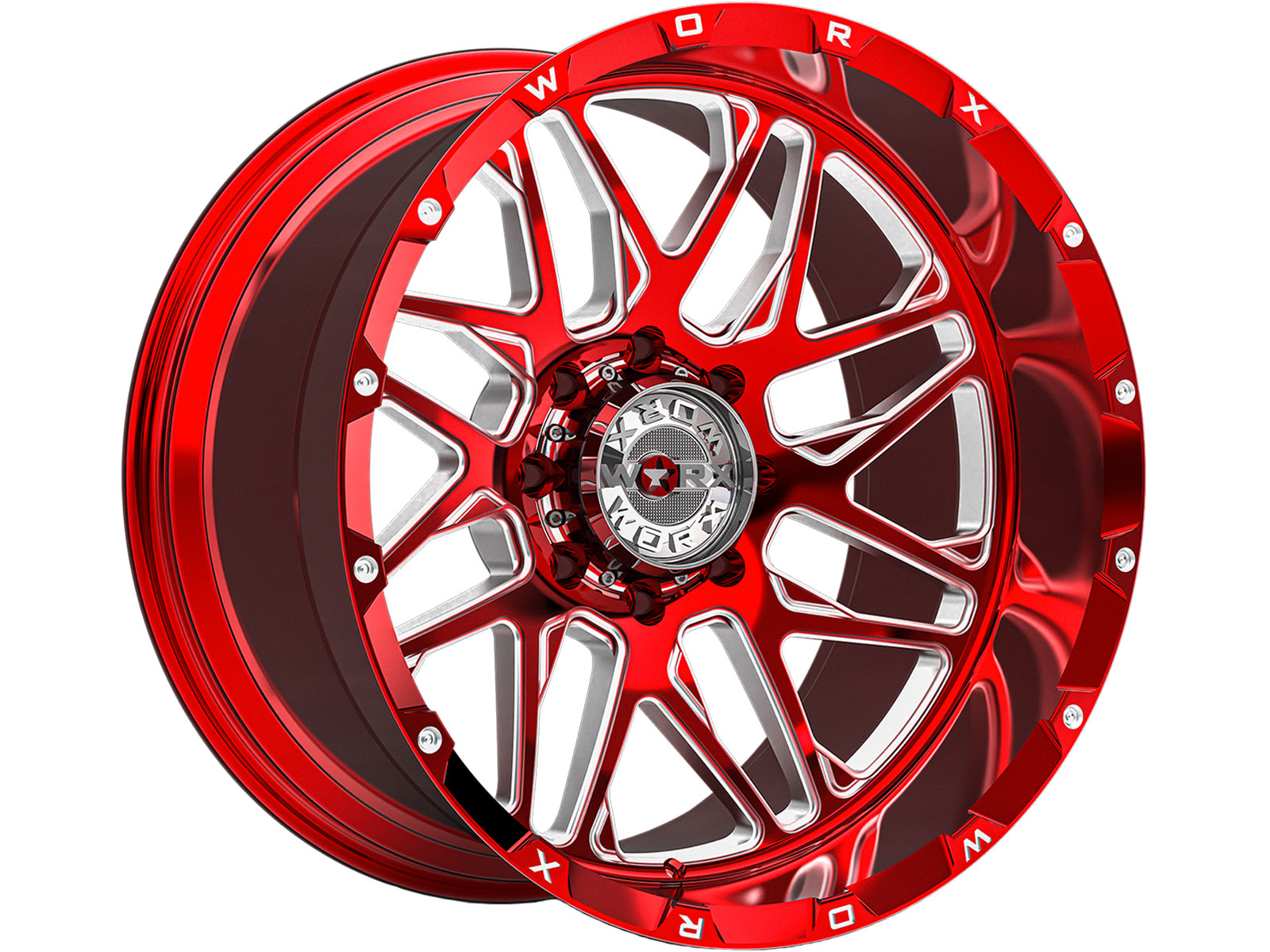 Worx Off Road Forged Milled Red 819 Wheels Havoc Offroad