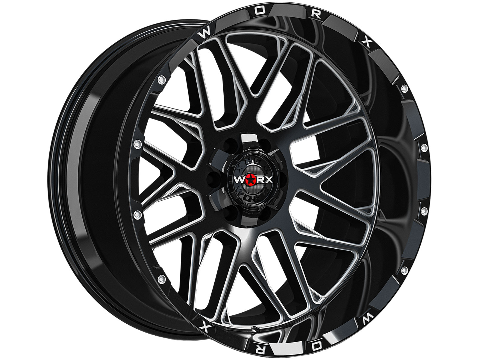 Worx Off Road Milled Gloss Black 819 Wheels Havoc Offroad