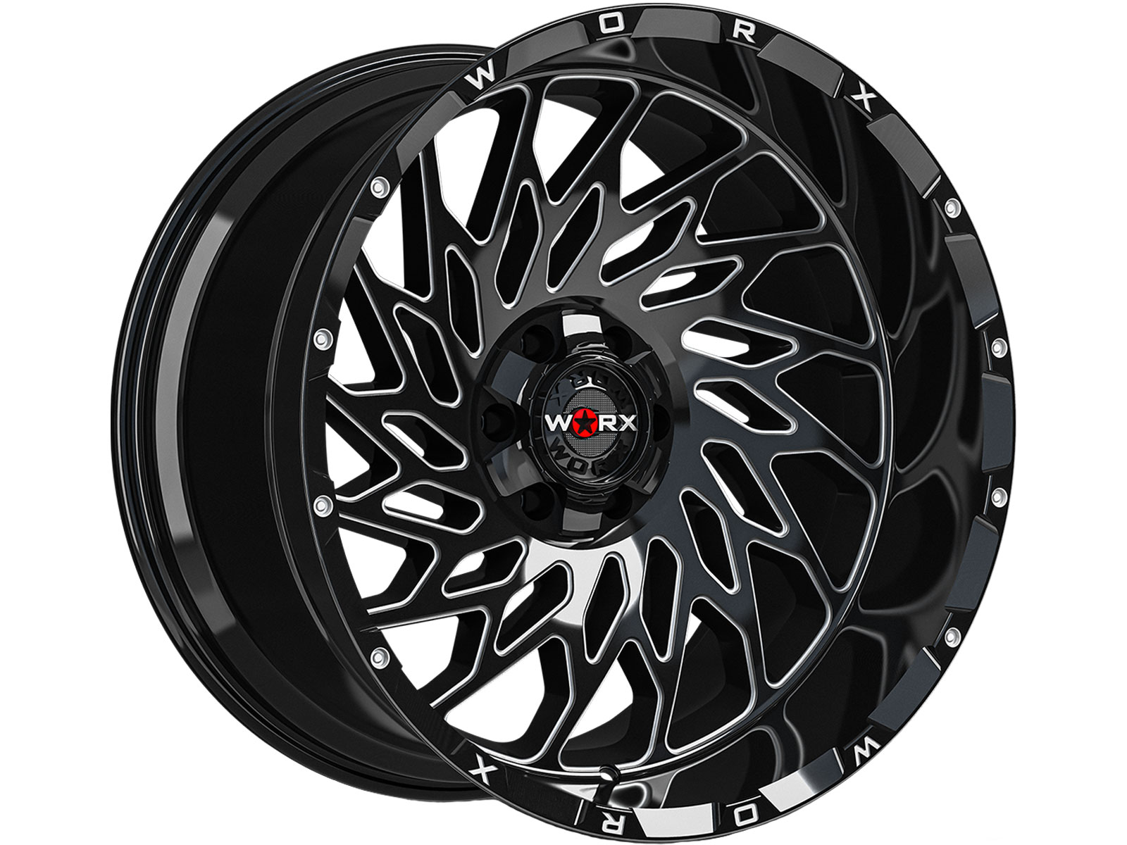 Worx Off Road Milled Gloss Black 820 Wheels Havoc Offroad