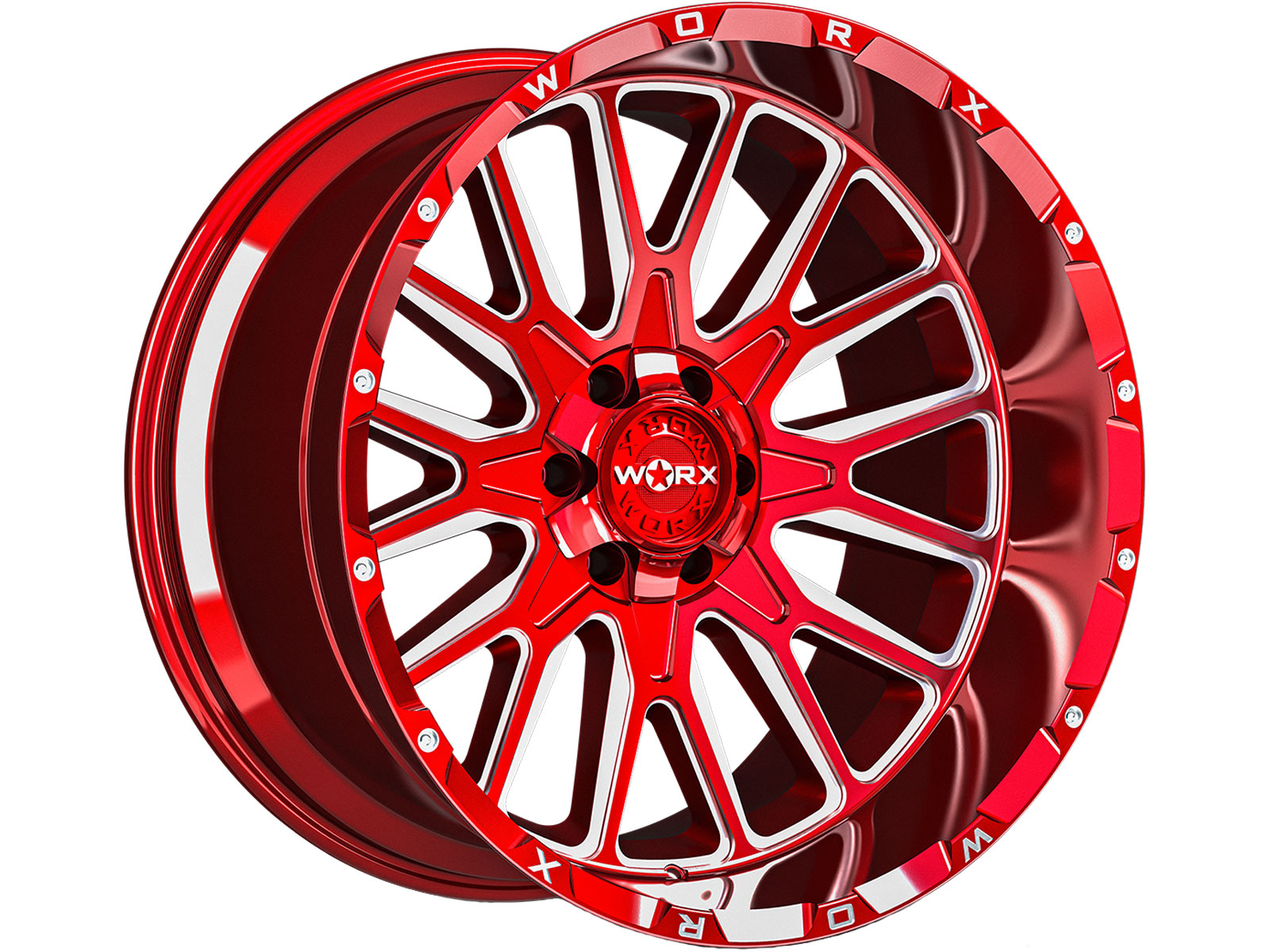 Worx Off Road Milled Red 818 Wheels Havoc Offroad