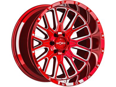 Worx Off Road Milled Red 818 Wheels Havoc Offroad