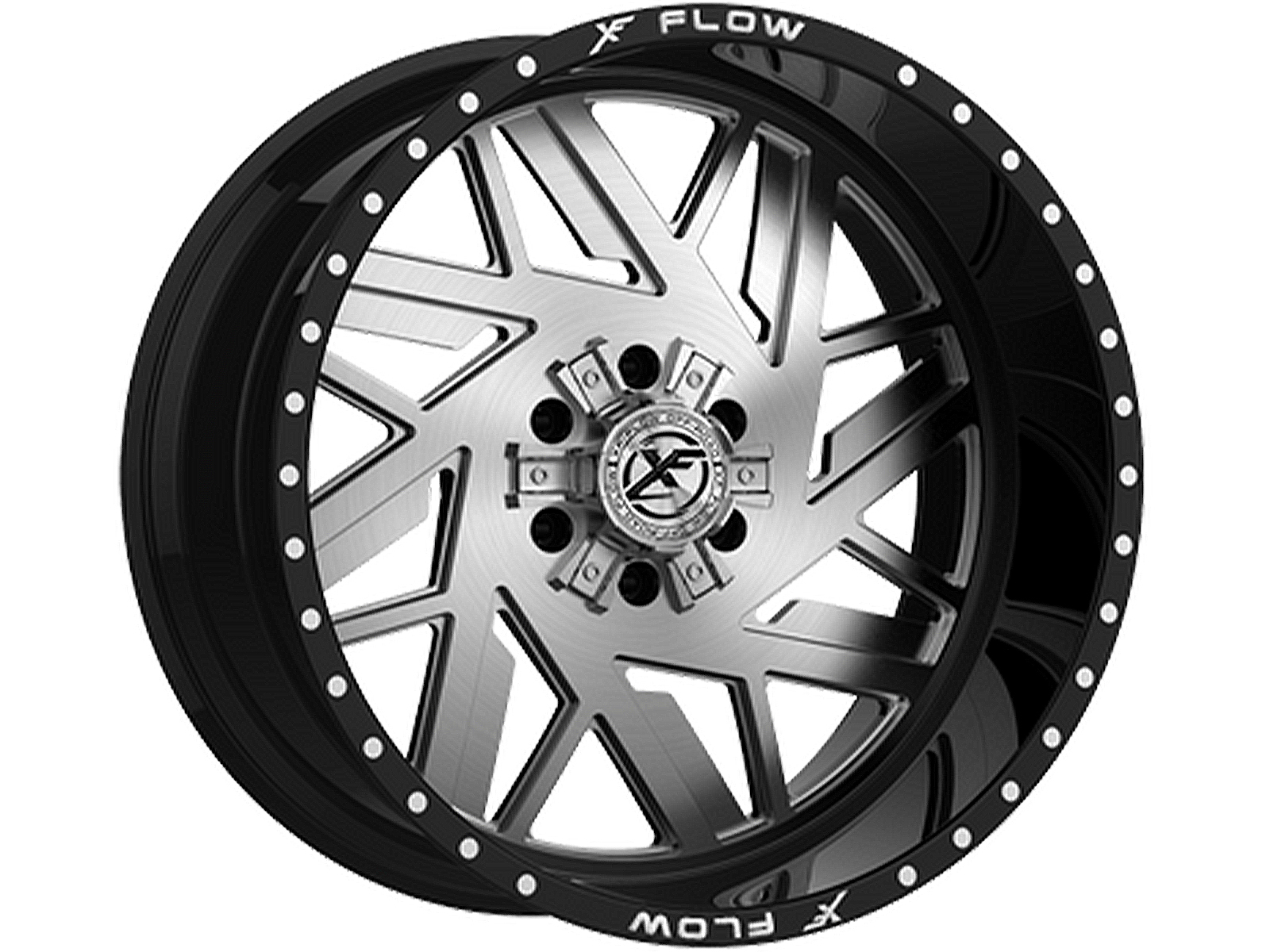 XF Flow Offroad Brushed & Black XFX-306 Wheel XFX-N