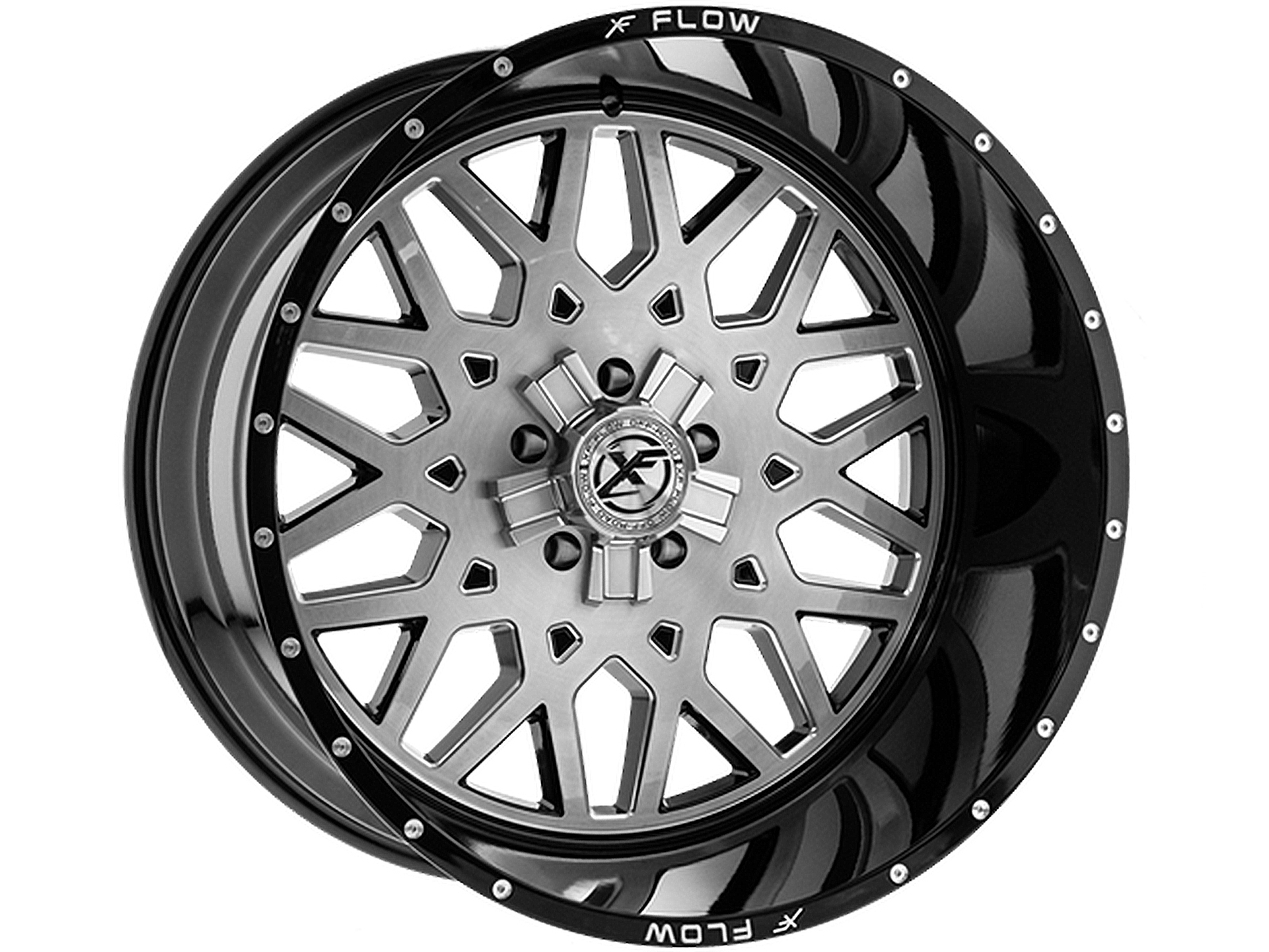 XF Flow Offroad Brushed & Black XFX-307 Wheel XFX-307209061351397+