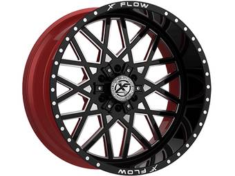 XF Flow Offroad Gloss Black & Red XFX-307 Wheel