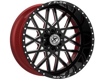 XF Flow Offroad Gloss Black & Red XFX-307 Wheel